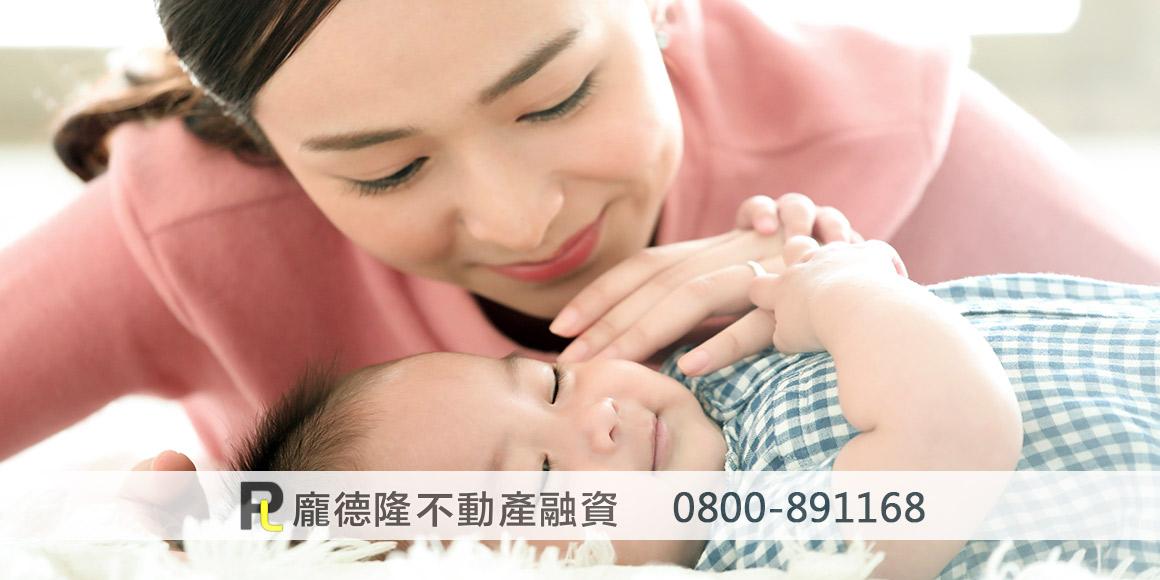 Affectionate mother looking at child